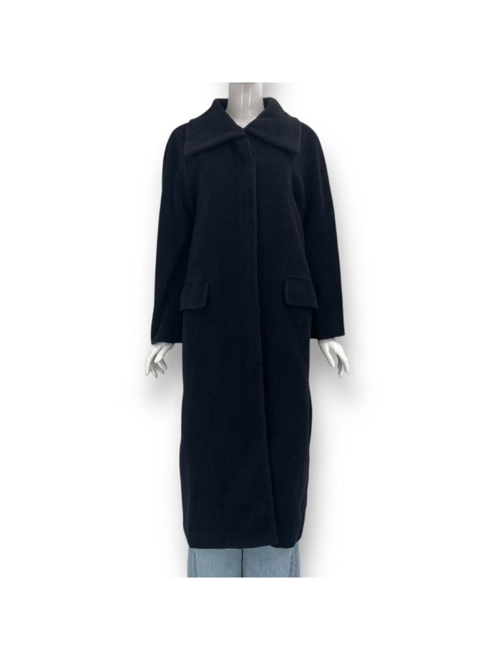 Max Mara Long Length Coat Black 40